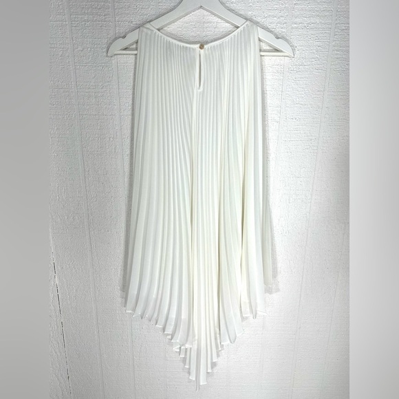 NWT Sophie Max 60s style accordion a line asymmetrical white tunic top dress M - Picture 7 of 12